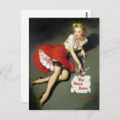 Puzzle Pin Up Briefkaart (Voorkant / Achterkant)