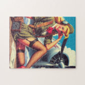 Puzzle Pin-up de l'avion vintage (Horizontal)