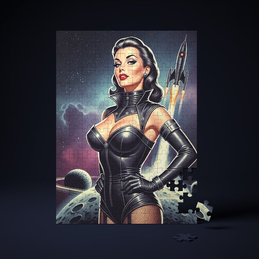 Puzzle Pin-up d'espace vintage
