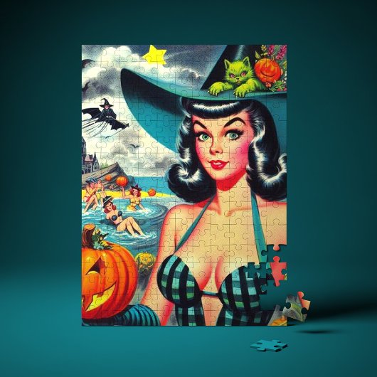 Puzzle Pin-up Halloween vintage