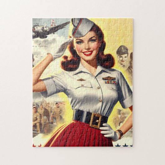 Puzzle Pin-up militaire rétro (Vertical)