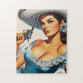 Puzzle Pin-up rétro Far West (Vertical)