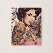 Puzzle Pin-up Tatouée Rétro (Vertical)