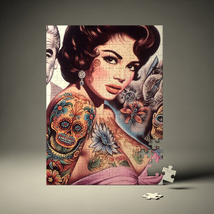 Puzzle Pin-up Tatouée Rétro