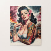 Puzzle Pin-up Vintage Tatouée (Vertical)