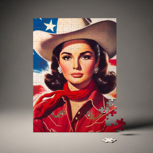 Puzzle Pin-up Western Vintage