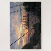 Puzzle Pince Royale Silhouetté Contre Le Coucher Du Solei (Vertical)