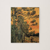 Puzzle Pine Trees Red Sky Setting Soleil par Vincent van  (Vertical)
