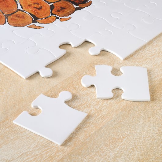 Puzzle Pineapple, watercolor. (Côté)