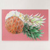 Puzzle Pineapple, watercolor. (Horizontal)