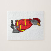 Puzzle Pingouin as Firefighter with Helmet (Horizontal)