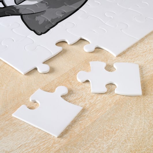 Puzzle Pingouin as Firefighter with Helmet (Côté)