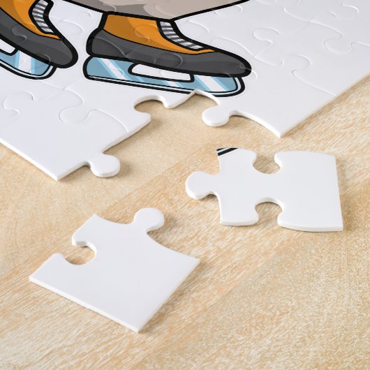 Puzzle Pingouin at Ice skating with Ice skates (Côté)