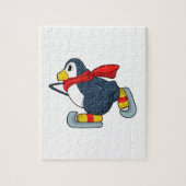 Puzzle Pingouin au patinage sur glace avec patins sur gla (Vertical)
