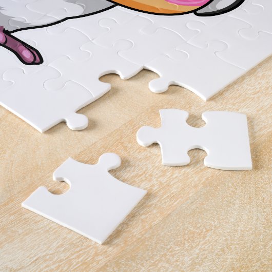 Puzzle Pingouin avec Donut (Côté)