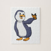 Puzzle Pingouin avec papillon (Vertical)