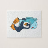 Puzzle Pingouin avec poisson (Horizontal)