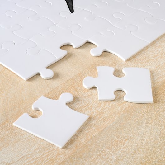 Puzzle Pingouin comme Saut à ski avec Ski (Côté)