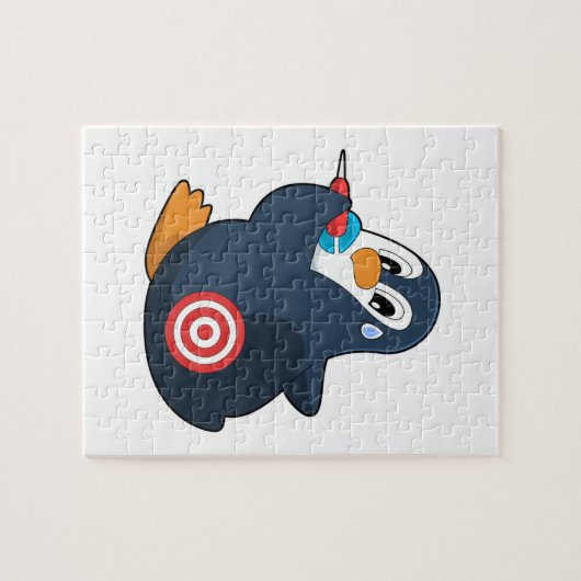 Puzzle Pingouin fléchettes fléchettes (Horizontal)