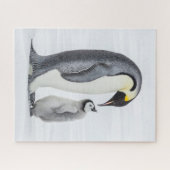 Puzzle Pingouin mignon et poulet sur glace (Horizontal)