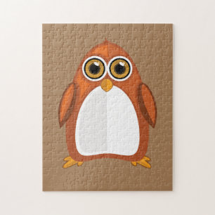 Puzzle Pingouin orange Brown