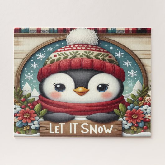 Puzzle Pingouin Qu'il neige (Horizontal)