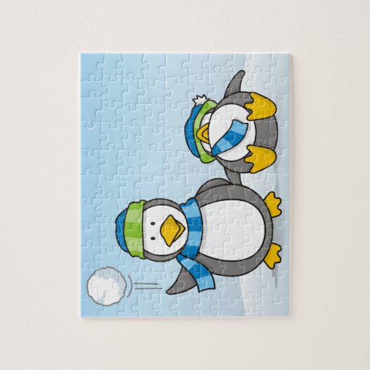 Puzzle Pingouins à neige (Vertical)