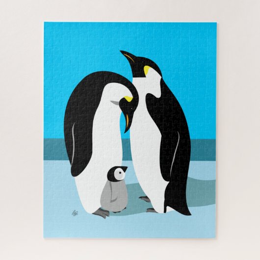 Puzzle Pingouins Empereurs Avec Pingouin Bébé (Vertical)
