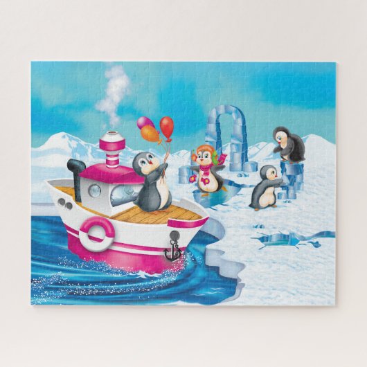 Puzzle pingouins en Antarctique (Horizontal)