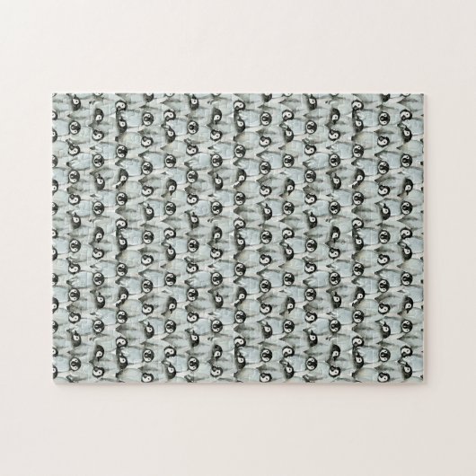 Puzzle Pingouins - Motif mignon en noir blanc (Horizontal)