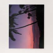 Puzzle Pink and purple tropcal palm sunset (Vertical)