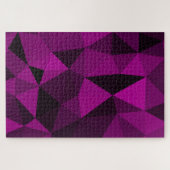 Puzzle Pink black geometric mesh pattern (Horizontal)