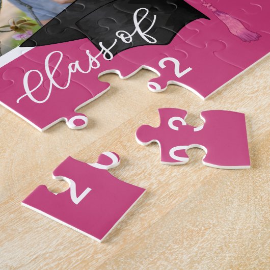 Puzzle Pink Bow Photos répétées Collage Félicitations Gra (Côté)