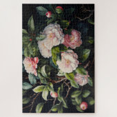 Puzzle Pink Camellias Jigsaw (Vertical)