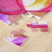 Puzzle Pink Dahlia fleurs aquarelle art (Côté)