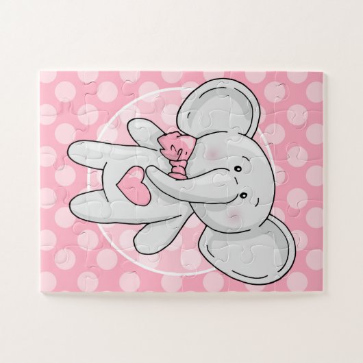 Puzzle Pink Elephant (Horizontal)