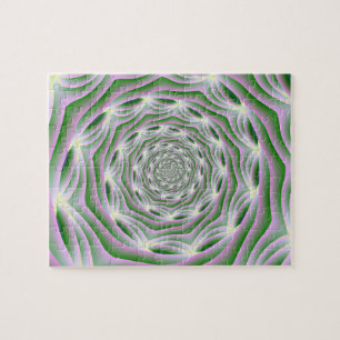 Puzzle Pink en Green Vortex Legpuzzel