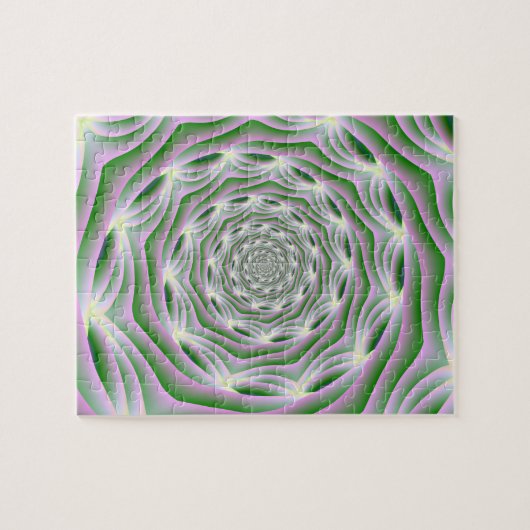 Puzzle Pink en Green Vortex Legpuzzel (Horizontaal)