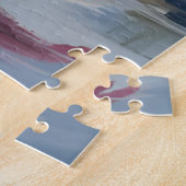 Puzzle Pink Flamingos Sunset Animal Painting (Côté)