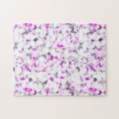 Puzzle Pink Gray and White Soft Marble Pattern (Horizontal)