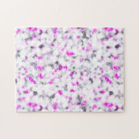 Puzzle Pink Gray and White Soft Marble Pattern (Horizontal)