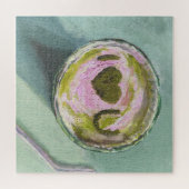 Puzzle Pink Green Matcha Love Thé Art Moderne Encore Vie (Horizontal)