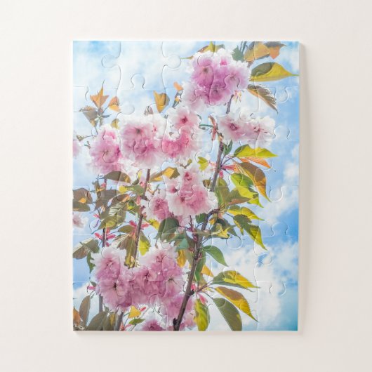 Puzzle Pink Japanese Cherry Blossoms Flower Oversized (Vertical)