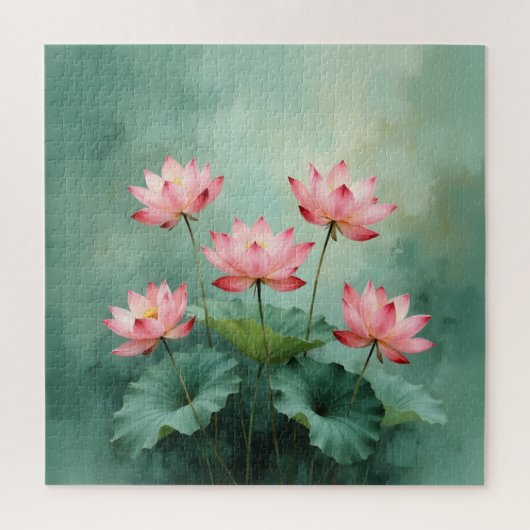 Puzzle Pink Lotus Artwork  (Vertical)