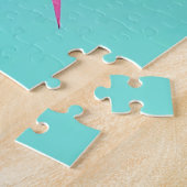 Puzzle Pink Mint Retro Starburst Glow (Côté)