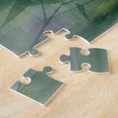 Puzzle Pink Orchid Plant On Bamboo Background (Côté)