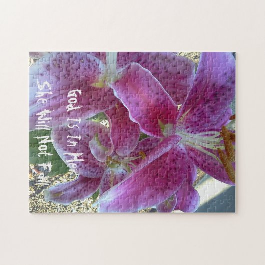 Puzzle Pink Stargazer Dieu En Elle Elle Ne Tombera Pas (Horizontal)