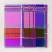 Puzzle Pink tartan Fabric Pattern Cloth Madras (Horizontal)