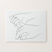 Puzzle Pinky Promise Minimal Line Art Cute Simple tendanc (Horizontal)