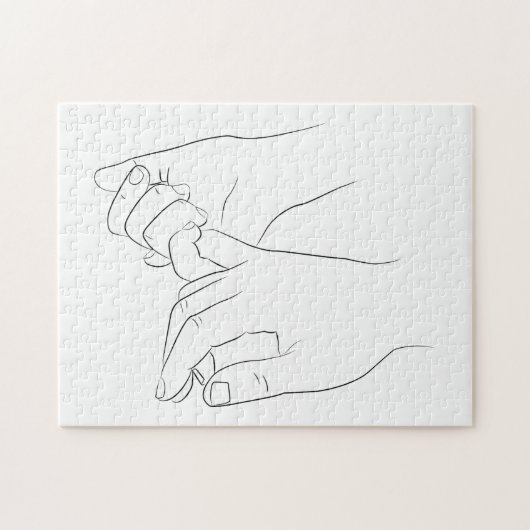 Puzzle Pinky Promise Minimal Line Art Cute Simple tendanc (Horizontal)